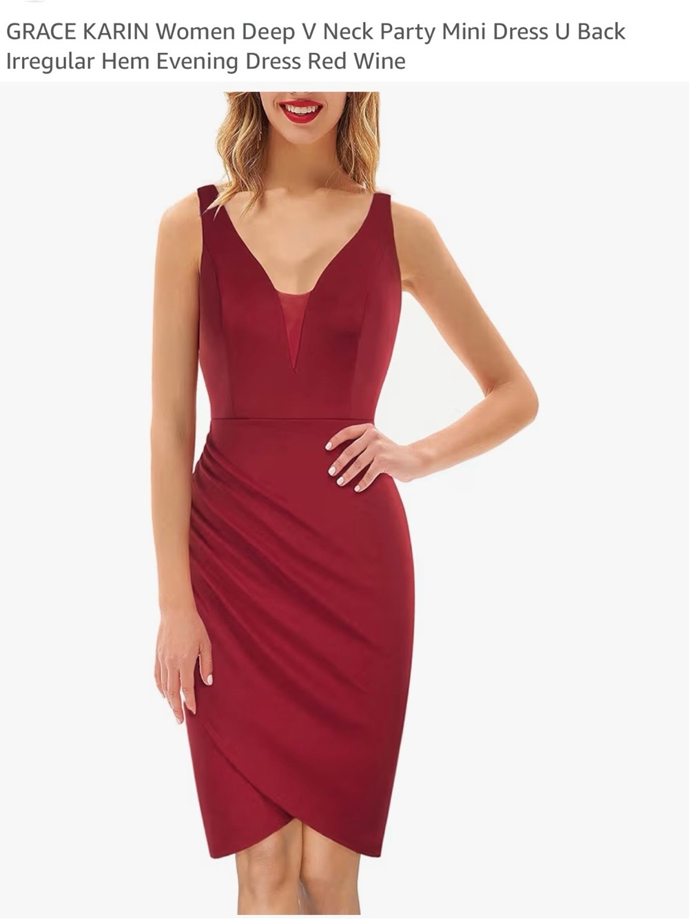Wine red midi dress